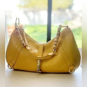 Banana Republic Large Yellow Slouchy Cresent Shoulder Bag